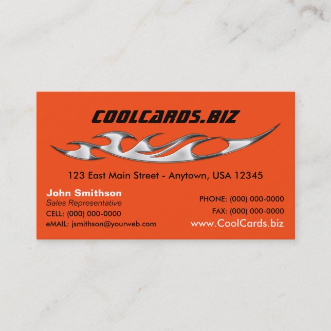 Business Card for Biker Business (Front)