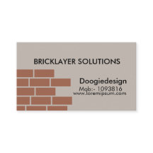 Business card for bricklayer company