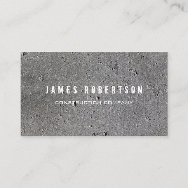 Business card for construction company. (Front)