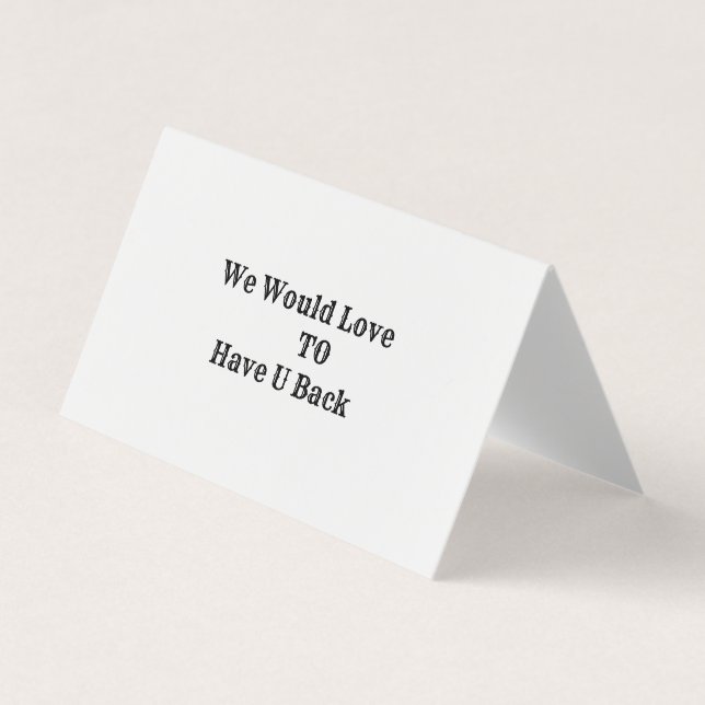 Business card for customer (Front)