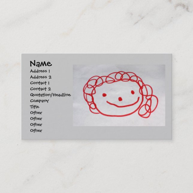 Business Card for Day Care Great (Front)