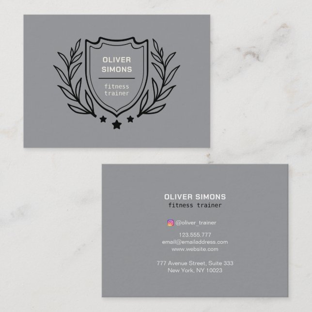 Business Card for Fitness trainer (Front/Back)