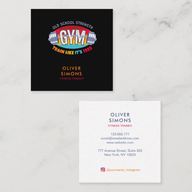 Business Card for Fitness trainer (Front/Back)