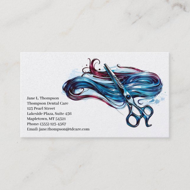 Business Card for Hairdresser (Front)