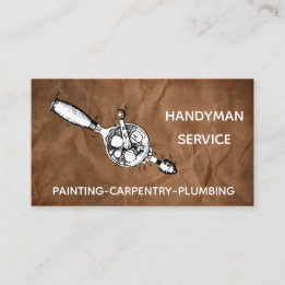 Business card for handy man or builder