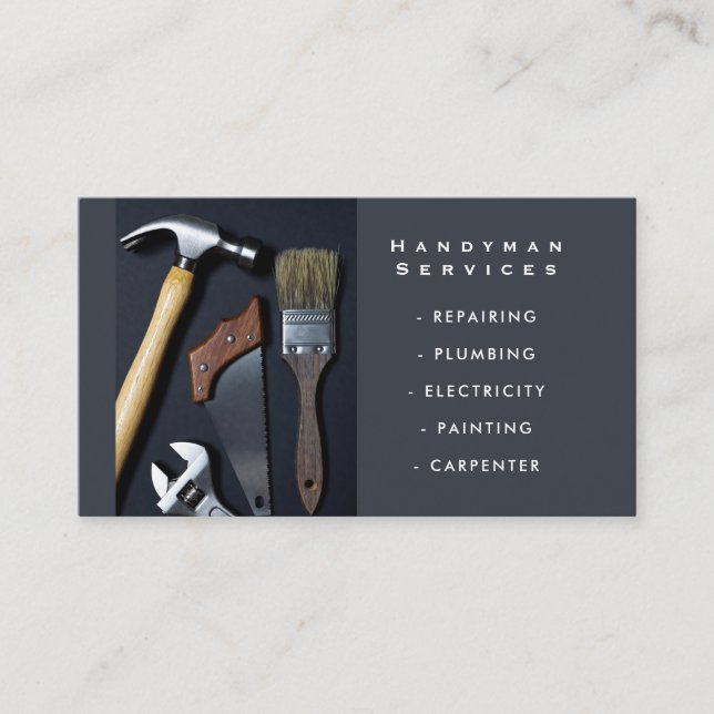 Business card for handyman home services (Front)