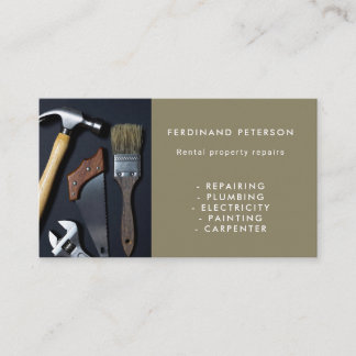 Business card for handyman home services