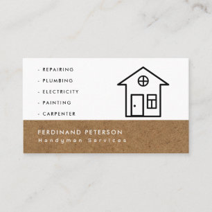 Business card for handyman home services