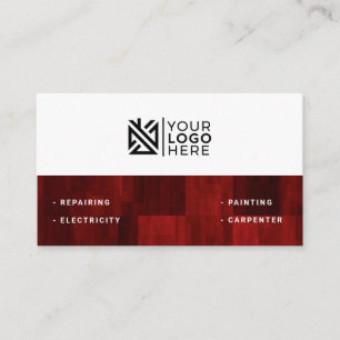 Business card for handyman services with texture