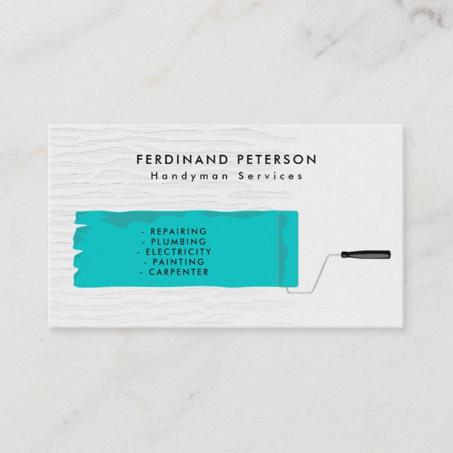 Business card for handyman services with texture (Front)