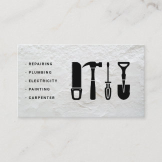 Business card for handyman services with texture
