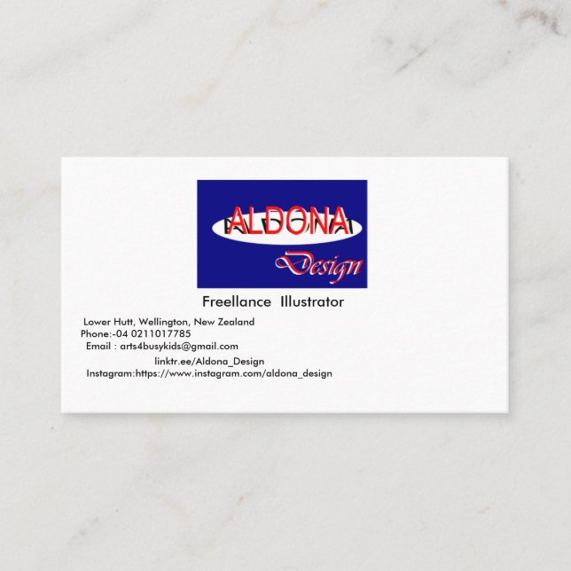 Business Card for illustrator (Front)