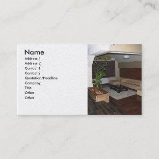Business card for interior designers