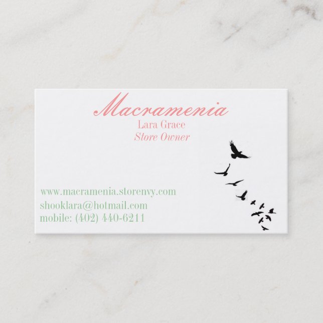 business card for lara (Front)