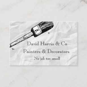 Business card for painter and decorator