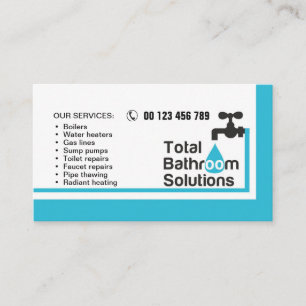 business card for plumber & handyman