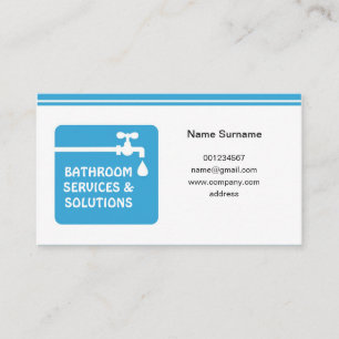 business card for plumber & handyman