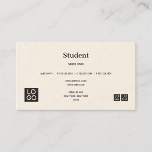 Business Card for Student - Corporate Professional