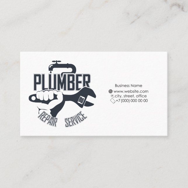 Business card for the plumber (Front)