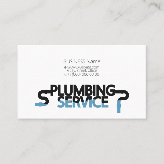 Business card for the plumber (Front)