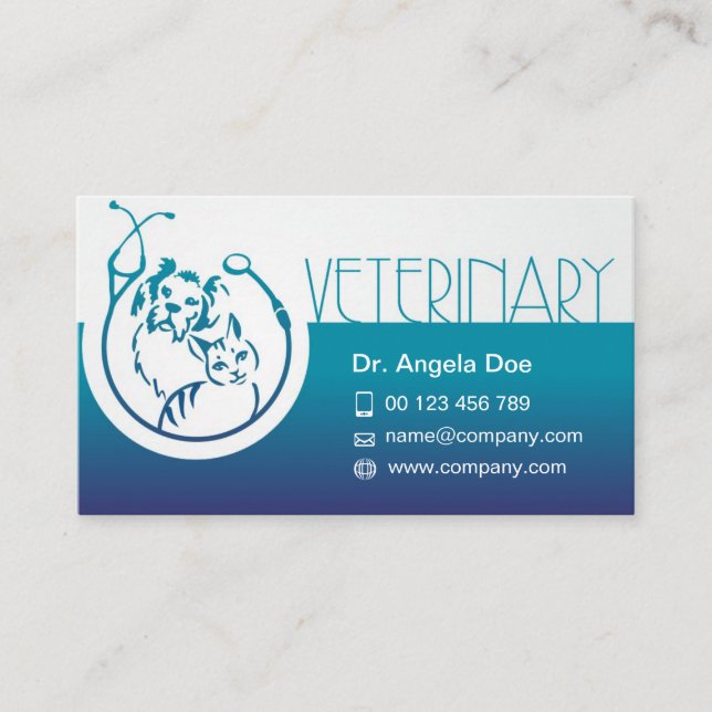 business card for veterinary doctor (Front)