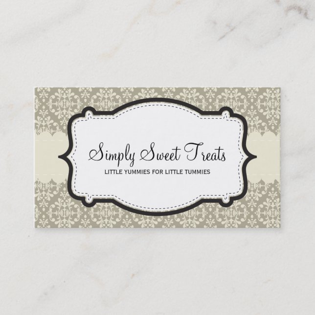BUSINESS CARD :: funky damask 9L (Front)