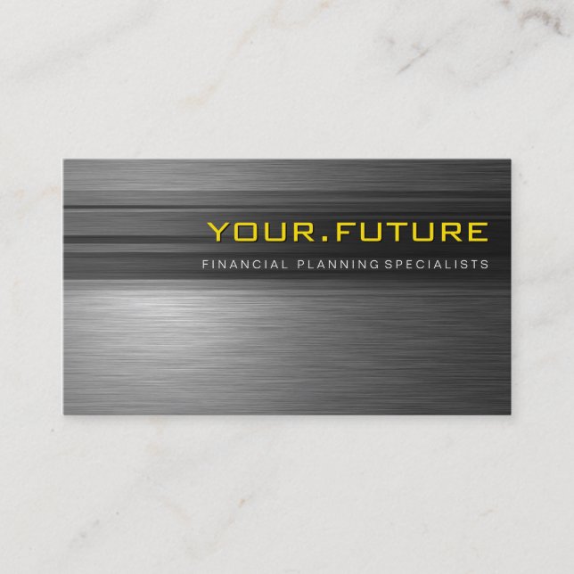 BUSINESS CARD :: futuristic modern metal 1 (Front)