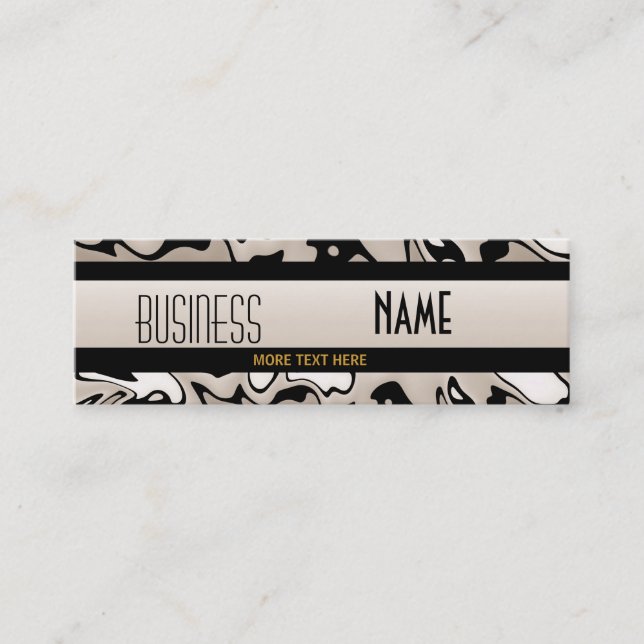 Business Card Gold Black Coffee Cream Swirl (Front)