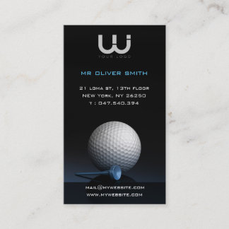 Business card, golf black background card