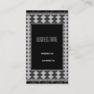 Business Card Grey Black Art Deco