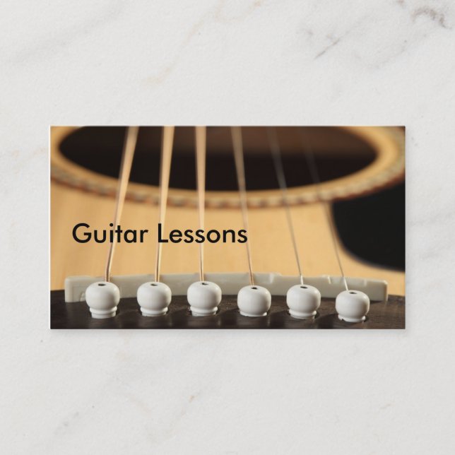 Business Card: Guitar Lessons Card (Front)