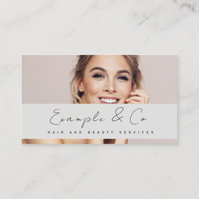 Business Card, Hair and Beauty photo customisable Card (Back)