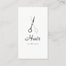 Business Card - Hair Stylist Simplistic Scissors
