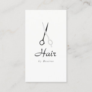 Business Card - Hair Stylist Simplistic Scissors