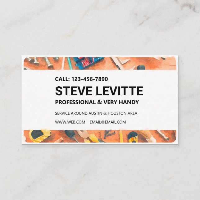 Business Card: Handyman Services Card (Back)