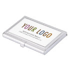 Business Card Holder Silver Metal Case Custom Logo