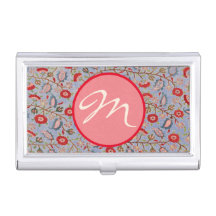 Business Card Holder WILLIAM MORRIS CUSTOM INITIAL