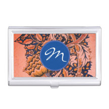 Business Card Holder WILLIAM MORRIS CUSTOM INITIAL