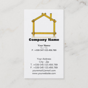 Business Card House Wood Metre Tool