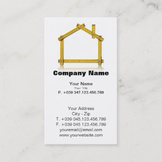 Business Card House Wood Metre Tool