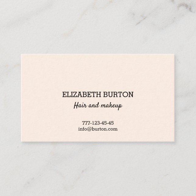 Business card in simple style. (Front)