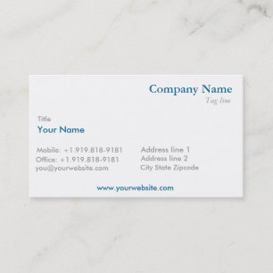 Business card in two colours - Simple and elegant