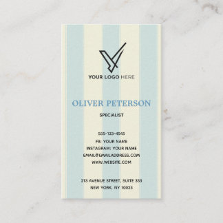 Business card in vintage background logo.