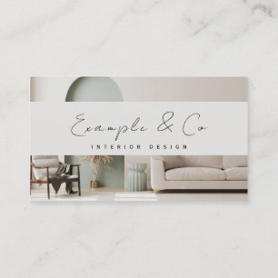 Business Card, Interior Design photo customisable Card