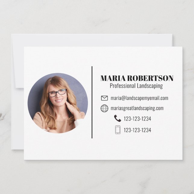 business card invitation (Front)