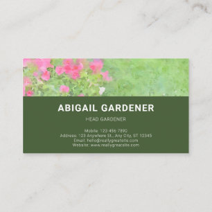Business Card: Lawn Care & Gardening Service Business Card