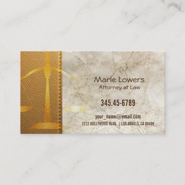 Business card lawyer. (Front)