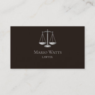 Business Card Lawyer Black and Grey