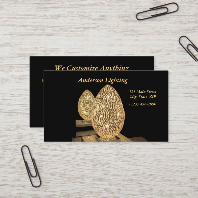 Business Card--Lighted Egg Card (Front/Back In Situ)