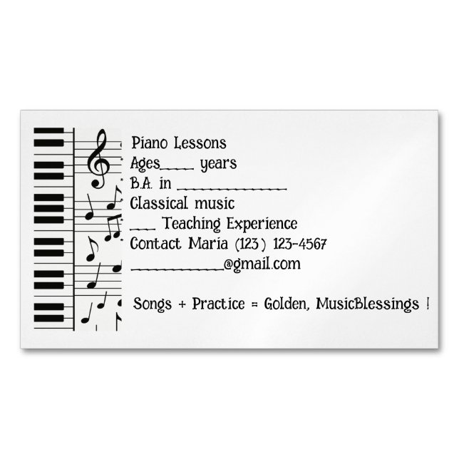 Business Card Magnet (Front)